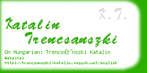 katalin trencsanszki business card